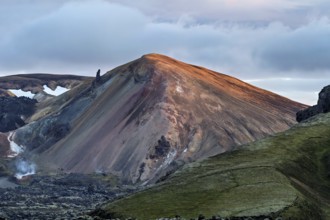Evening mood in the highlands of Iceland, taken near the highland valley Landmannalaugar in