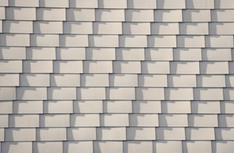 House wall with shingles
