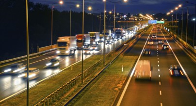 Controlled-access highway in Poznan, Poland