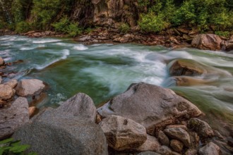 The river Krimmler Ache in the Hohe Tauern National Park in Austria. The Krimmler Ache forms the