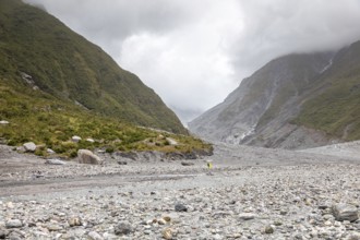 An image of the riverbed of the Franz Josef Glacier, New Zealand