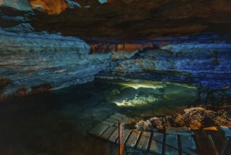 The iconic and popular Engelbrecht Cave system which is a sinkhole underneath Mt Gambier CBD in