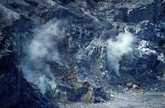 Crater of the Poas volcano, Volcano, Costa Rica, South America