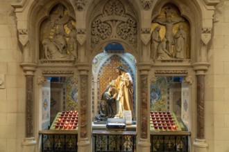 Cobh, Ireland, 15 August, 2022: close-up view of one of the side chapels inside the Cobh Cathedral