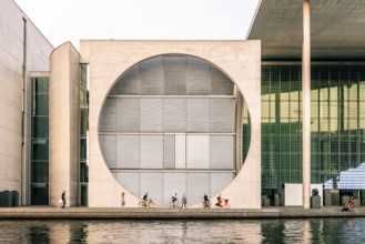 Berlin, Germany, July 28, 2019: Marie-Elisabeth-Luders-Haus building in Government District of