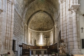 Brihuega, Spain, May 29, 2021: Interior view of the nave of the Church of Saint Philip