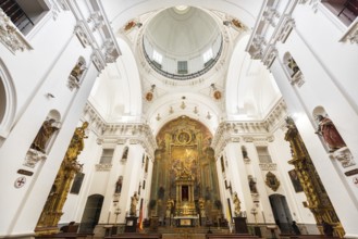 Toledo, Spain, December 16, 2018 : Interior of San Ildefonso Church or Jesuit church (Iglesia de