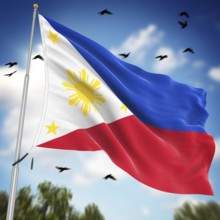 Flag of the Philippines, This is a computer generated and 3d rendered image