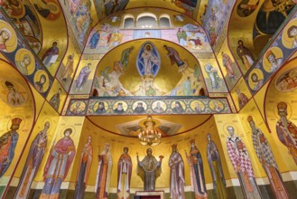 Interior of Cathedral of the Resurrection of Christ in Podgorica, Montenegro