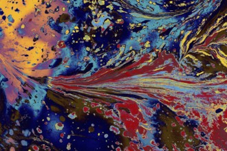Abstract creative marble pattern texture. Traditional art of Ebru marbling