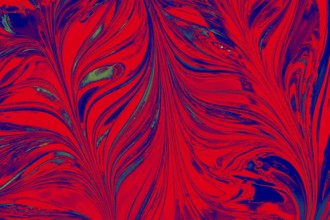 Traditional Ottoman Turkish marbling art patterns as abstract colorful background
