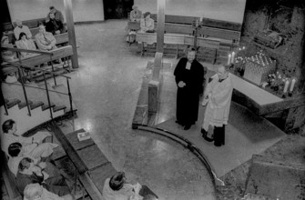Germany, Berlin, 3 May 1991, joint service by Poles and Germans in St Hedwig's Cathedral