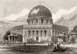 Al-Aqsa mosque, Temple Mount in the Old City of Jerusalem, 19th century