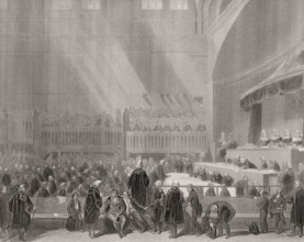 Daniel O'Connell's trial, Dublin, Ireland, 19th century