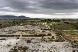 Canaveruelas, Spain, February 29, 2020: Ercavica Roman City archaeological site. Ercavica was an