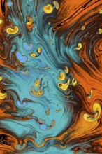Traditional Ottoman Turkish marbling art patterns as abstract colorful background
