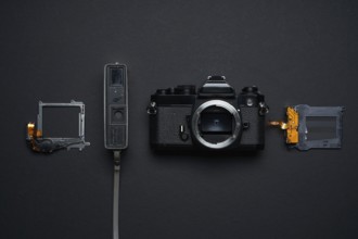 Vintage old film camera and spare part