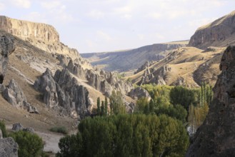 Abandoned Village in Soganli Valley, Soganli Valley in Cappadocia, Turkey
