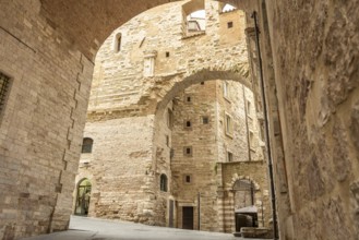 Beautiful Arch and Stone Architecture in Perugia, Umbria - Italy
