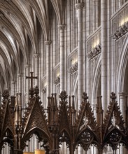 Winchester, cathedral, rood screen and nave, view to the south-east