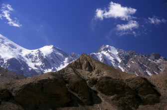 The Pamir Mountains are a mountain range in Central Asia formed by the junction of the Himalayas,
