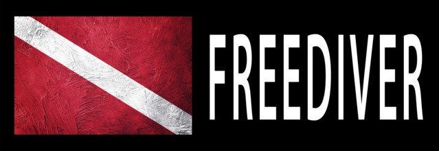 Freediver, Diver Down Flag, Scuba flag, Scuba Diving