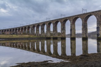Berwick-upon-Tweed Viaduct, Northumberland, England, Great Britain