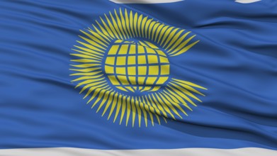 Closeup Commonwealth Flag, Waving in the Wind, High Resolution