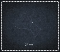 Crater star constellation, Night sky, Cluster of stars, Deep space, Cup constellation