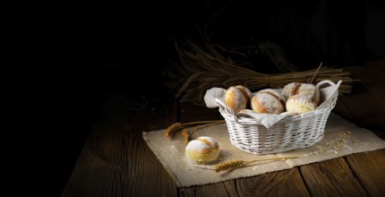 Homemade wheat rolls for breakfast