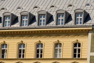 Old building with converted attic, symbol for living space, conversion, capital investment Austria