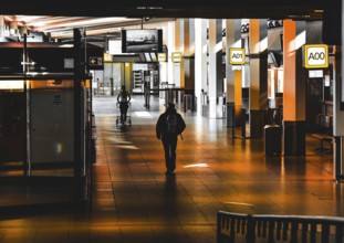 The check-in halls at the former Tegel Airport are deserted