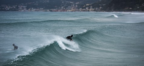 Surfer on a wave
