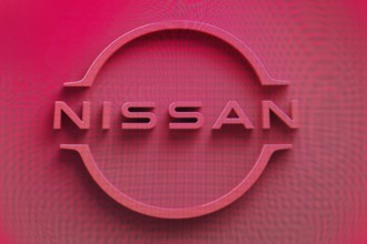 Salon Automobile 2025, Nissan Logo, Convention Centre, Montreal, Province of Quebec, Canada
