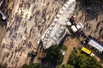 Participants of the PAROOKAVILLE - Electronic Music Festival, concert area in Weeze in the federal