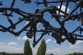 03.06.2017, Dachau, Bavaria, Germany, Europe, A sculpture by Nandor Glid at the Dachau