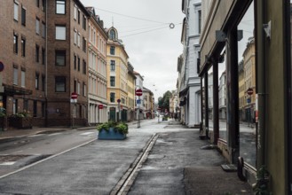 Oslo, Norway, August 11, 2019: Street in Grunerlokka, a trendy hipster neighborhood in central Oslo