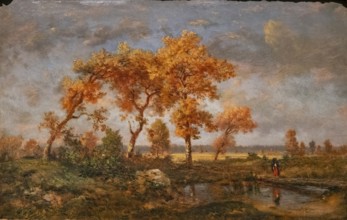 Paisaje de otoño, Rousseau, francia 1848-1850, oleo sobre madera, Fundación Calouste Gulbenkian,