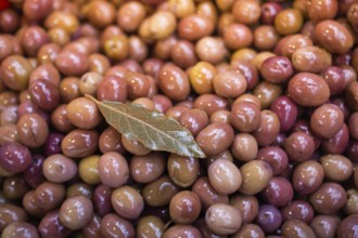 Green olives as health food preserved in olive oil
