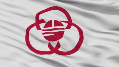 Sagamihara City Flag, Country Japan, Kanagawa Prefecture, Closeup View