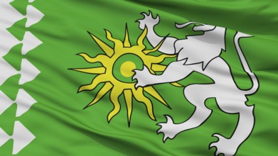 Berezovsky City Flag, Country Russia, Sverdlovsk Oblast, Closeup View