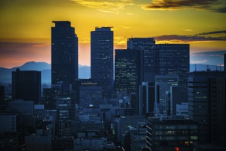 Nagoya TV Tower and sunset. Shooting Location: Aichi Prefecture, Nagoya City