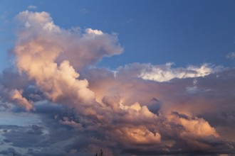 Nature, sky with thunderstorm clouds at sunset, Province of Quebec, Canada