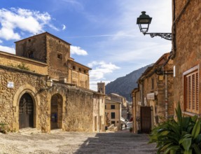 Pollenca, Spain, 30 January, 2024: view of the historic mountain town of Pollenca in northern