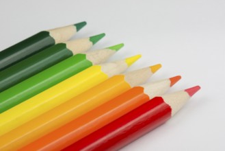 Conceptual crayons represented as successor energy label colors