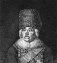 Hans Joachim von Zieten (1699-1786) on engraving from 1859. Cavalry general in the Prussian Army.