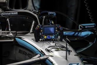 George Russell of Great Britain and his Mercedes AMG Petronas F1 Team W16 during the Australian