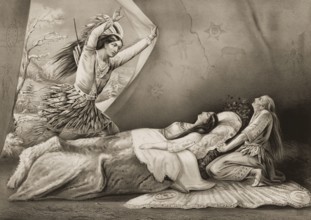 Death of Minnehaha, scene from The Song of Hiawatha by Henry Wadsworth Longfellow