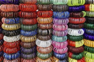 Indian bangles or bracelets in a jewellery shop, Jodhpur, Rajasthan, India