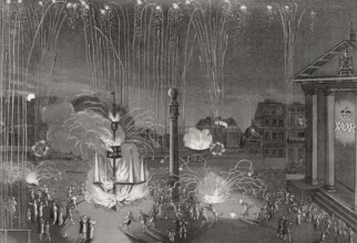 Firework in Covent Garden, London, Sept. 10 1690